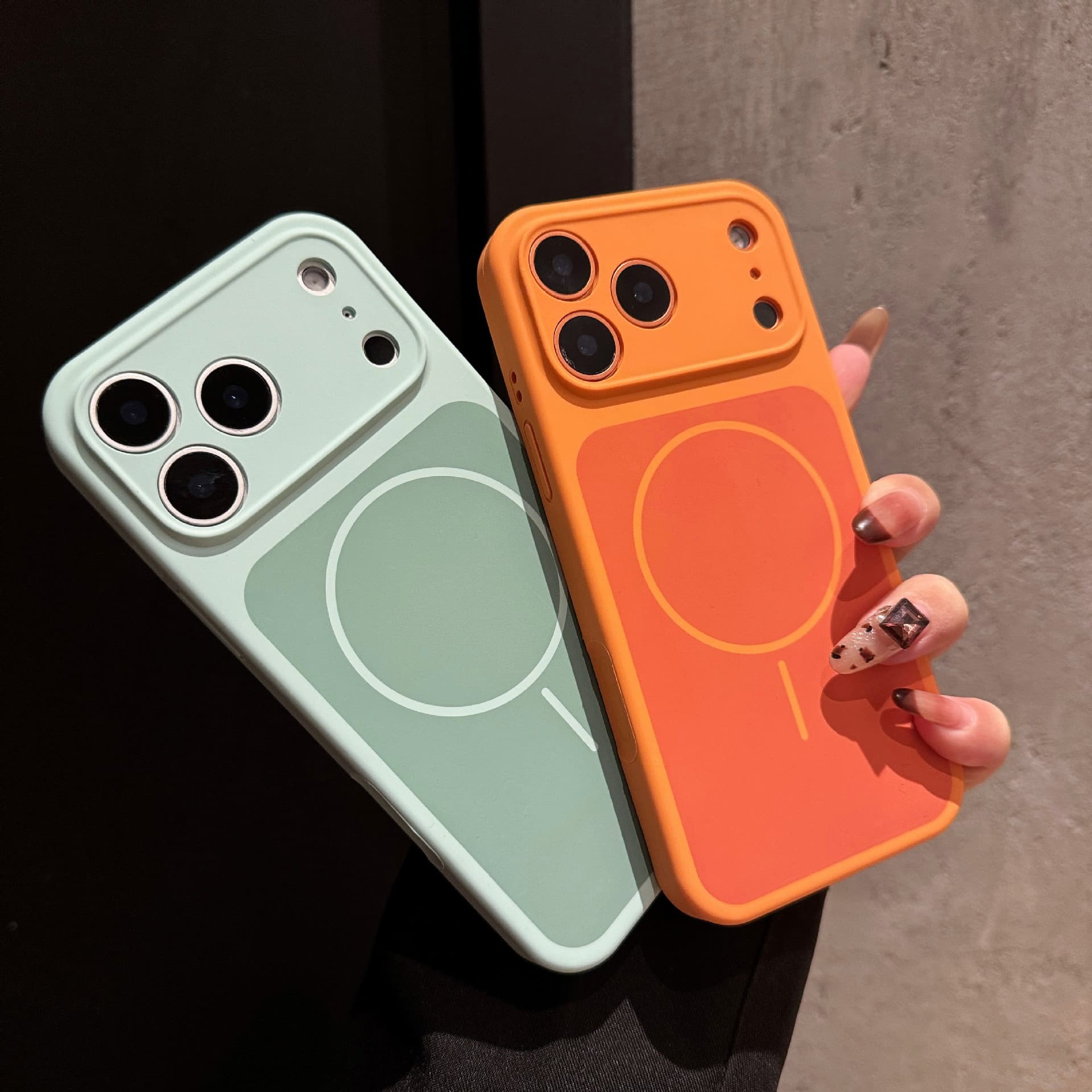 Dual-Color Silicone Compatible with iPhone 17 PM Case Apple 16 PM Full Coverage Precision Hole 15 PM Drop-Proof Protective Case 13