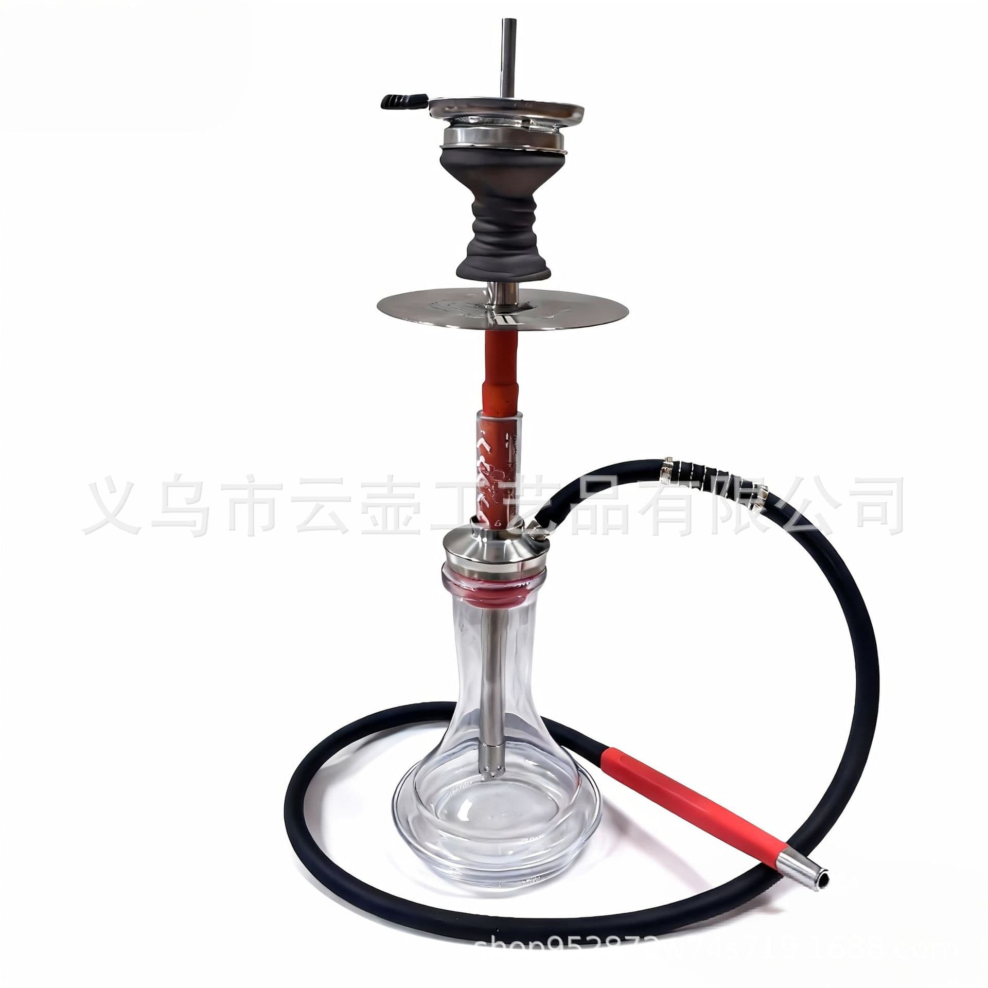 Factory Russian-style small aluminum alloy hookah, hot-selling glass hookah with resin craft, wholesale