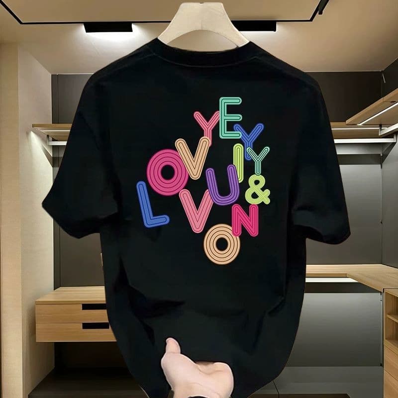 Youth Short Sleeve T-Shirt for Men 2025 New Trendy Brand Loose Fit Student Summer Half Sleeve Top