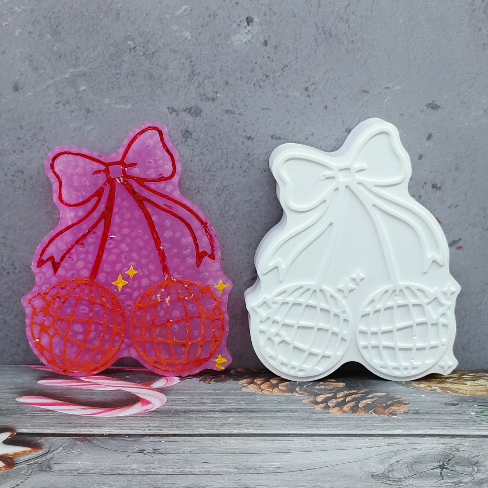 Z0137 Bow yarn ball aromatherapy mold Desktop decoration cement plaster mold DIY silicone mold