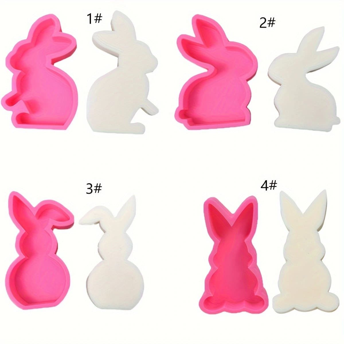 Rabbit Series Silicone Mold for DIY Candle Making, Aromatherapy Mold, Plaster Diffuser Stone Ornament