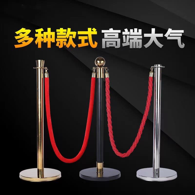 Hotel Rope Stanchions, Welcome Posts with Ropes, Luxury Stainless Steel Ball Barriers, Bank Queue Management Railings