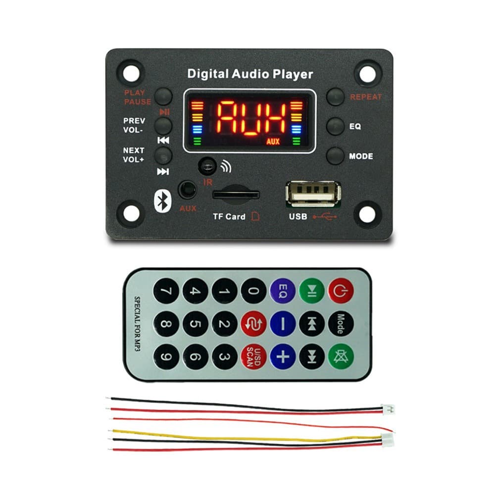 Bluetooth MP3 power amplifier module dual decoding lossless function audio receiver mp3 decoder power amplifier board car