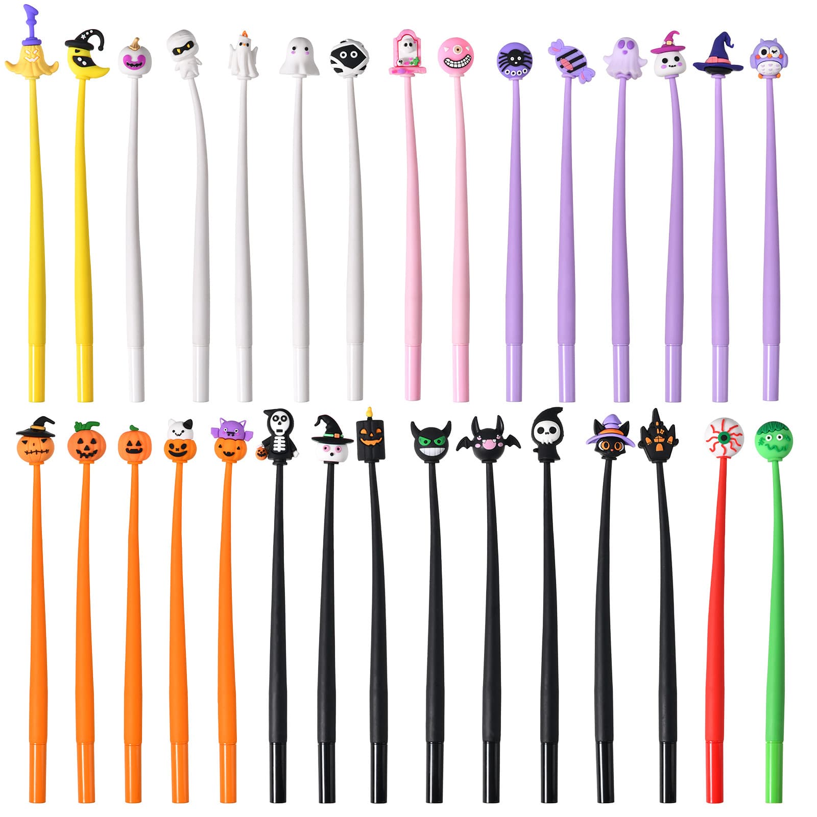 Cross-Border Cartoon Creative Halloween Funny Rocker Gel Pen Black Carbon Pen Cute Student Stationery Wholesale