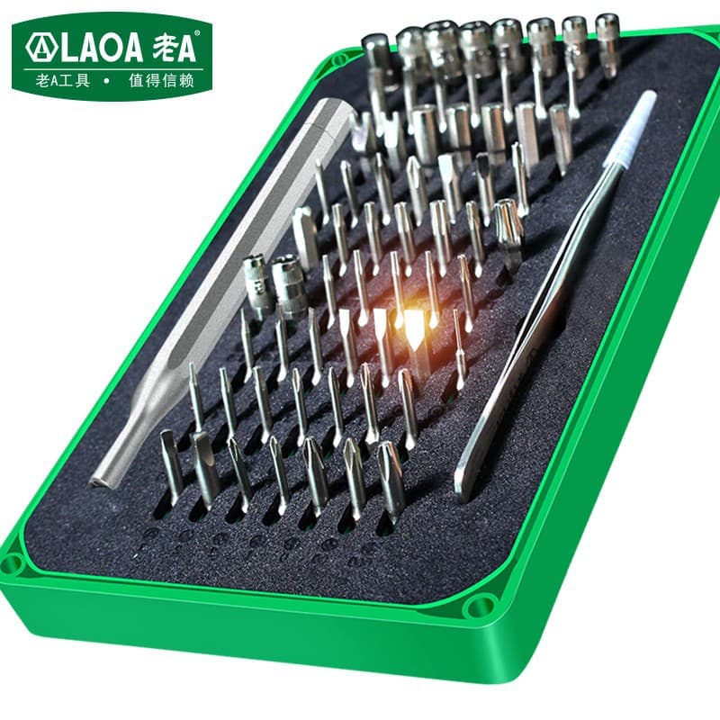 Old A LA619064 screwdriver set plum triangle small screwdriver batch repair and disassembly mobile phone notebook 66 in 1