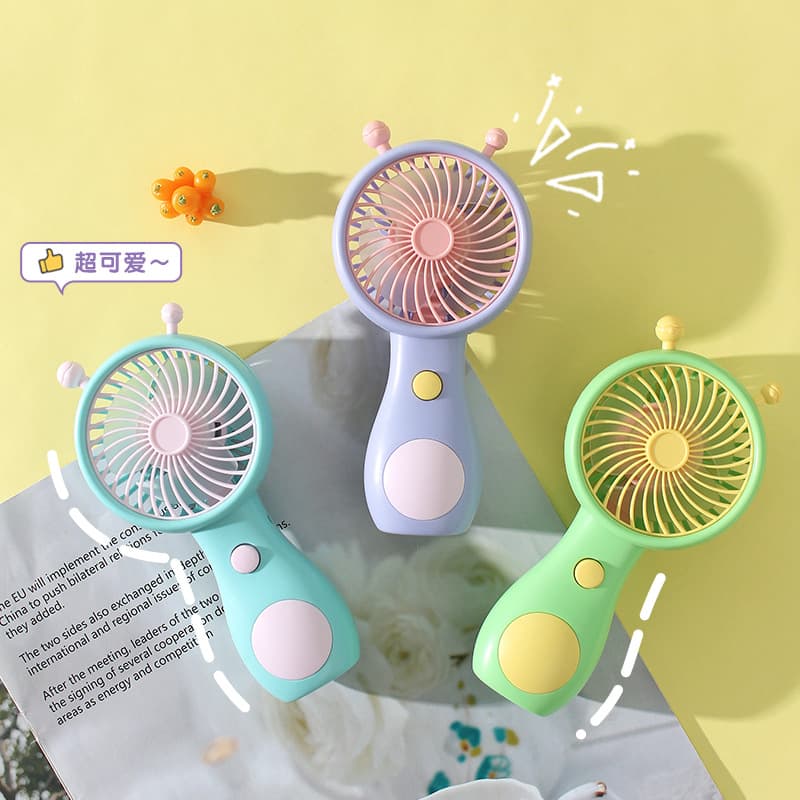Foreign Trade New Style Snail Handheld Small Fan, USB Rechargeable Mini Fan, Student Children's Ground Promotion Small Gift Wholesale