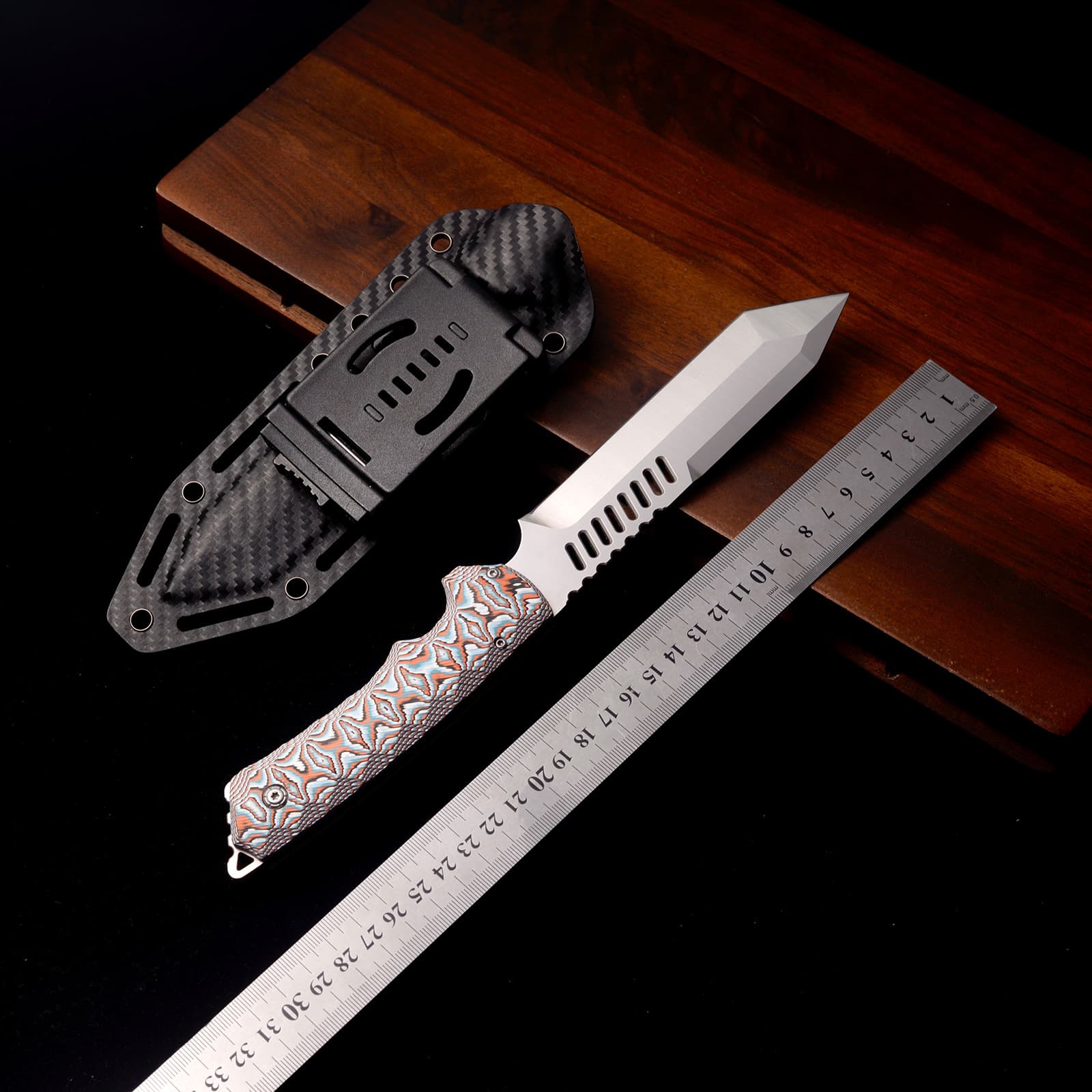 Cross-border best-selling outdoor knife, high hardness survival knife, portable camping self-defense knife, survival straight knife, multi-function knife