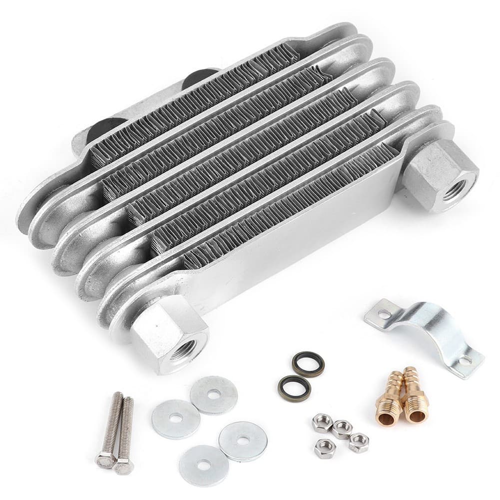 Motorcycle Oil Cooler Radiator Black Set Small Style Compact Size Efficient Cooling System For Motorcycle Safety