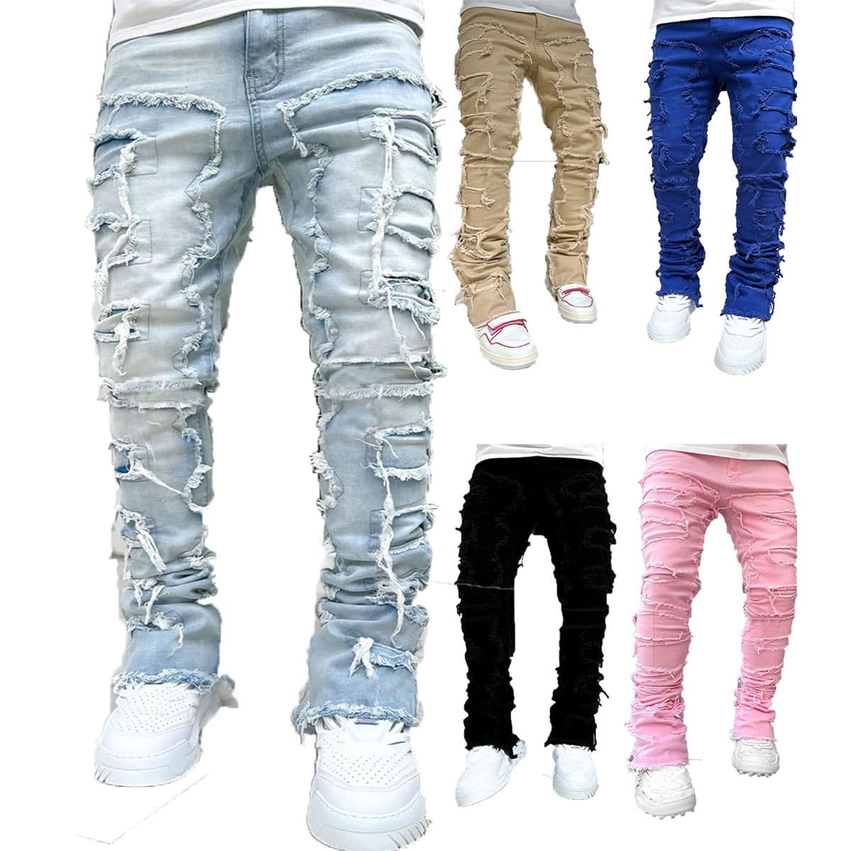 Stretchy Vintage Be Stacked Jeans For Men Premium Raw