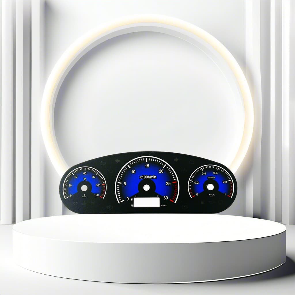 PC automotive instrument panel cover, indicator nameplate, touch switch control panel, bulging nameplate film cover