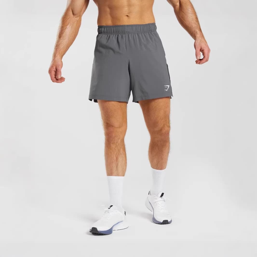 GYMSHARK Men's Woven Quick-Dry Casual Shorts for Summer, Simple and Stylish Streetwear Sports 5-Inch Shorts