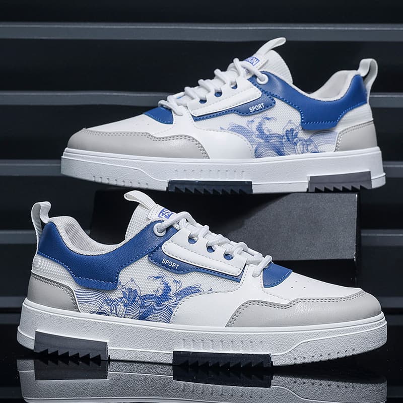 New Summer Breathable Casual Sports Shoes for Men, Soft Sole and Upper, Trendy Student Mesh Wear-Resistant Skate Shoes