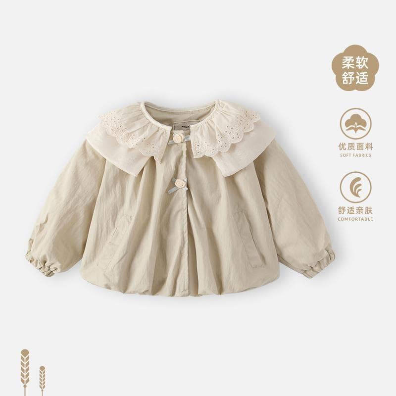 Girls' coats autumn clothes 2026 new baby girl outer clothes Korean style windbreaker infants and young children autumn fashionable tops