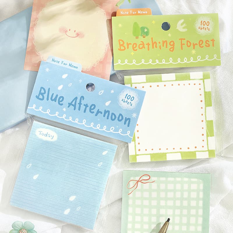NOTE FOR Sticky Notes - Layered Color Dreams, Colored Pencil Cute Salt-style Journal Memo Underlay Paper