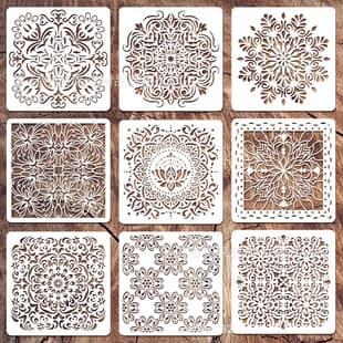 Amazon Cross-border Mandala Hollow Painting Template Square Auxiliary Painting Wall Painting Spray