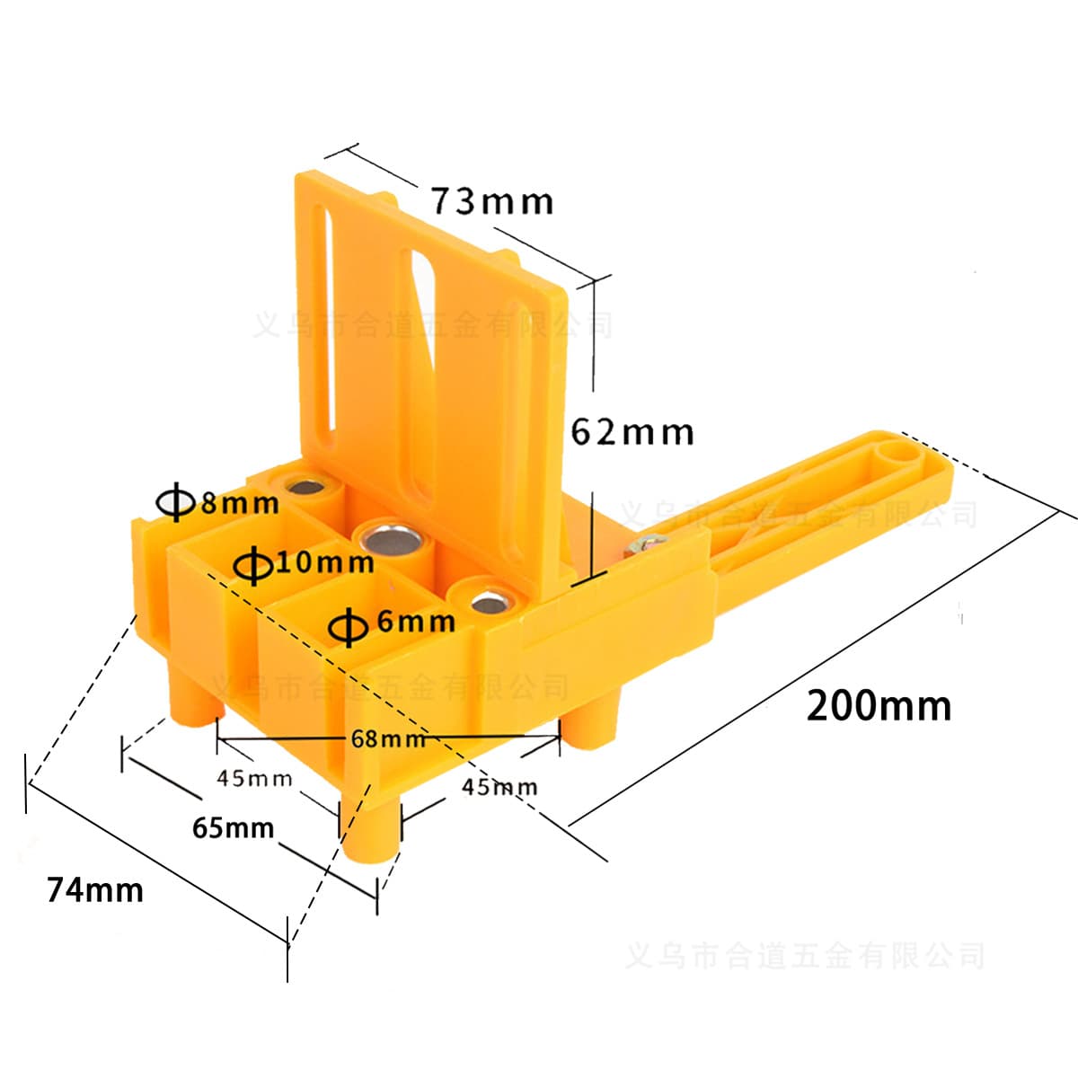 Woodworking straight hole drilling locator Wooden board connection drilling locator ABS plastic handheld woodworking tools