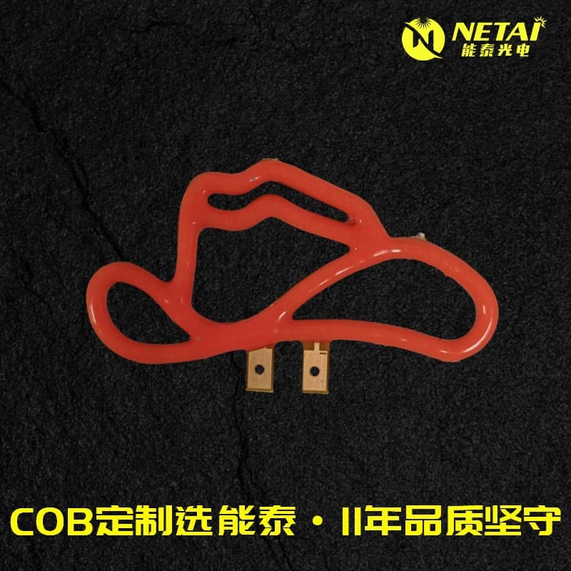 LED Creative Decorative Letter Lights, Shaped Filament Strips, Cowboy Hat Foam Ball Bulb Light Source, COB Molded Cartoon Filament
