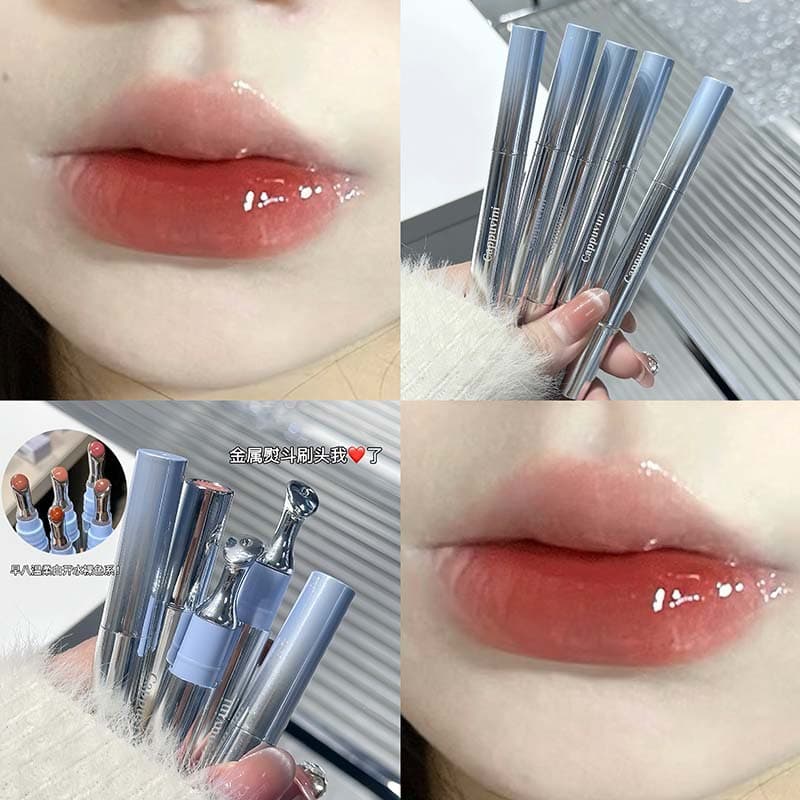 Cappuvini Mirror Water Gloss Essence Lip Gloss Glass Lip Lip Gloss Lip Oil Lip Care Non-Drying Nude Color Lipstick