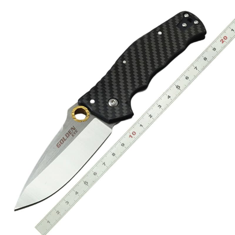 Outdoor Cold Steel Folding Knife Premium Carbon Fiber Handle G10 Handle Portable Fruit Knife Camping Utility Knife