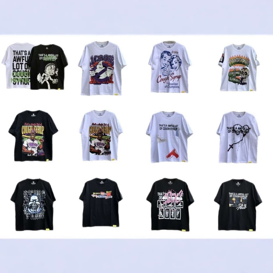 Cross-border American High Street 2026 THAT'S COUGH Printed Fashion Brand High Quality Casual Loose Fit Couple T-Shirt