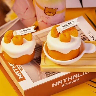 Trending Orange Cake Scented Candle Cross-Border Wholesale Fragrance Gift Box Creative Birthday Gift Cute Premium