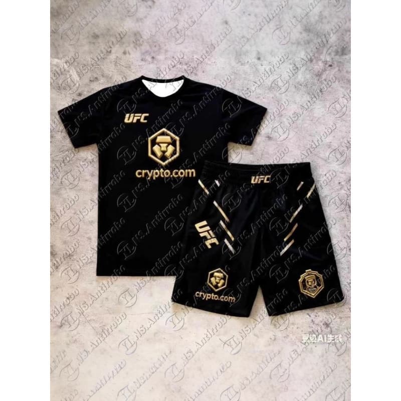 Amazon Hot Selling 2025 Men's Set Summer New 3D Printed Men's Lightweight UFC Sportswear