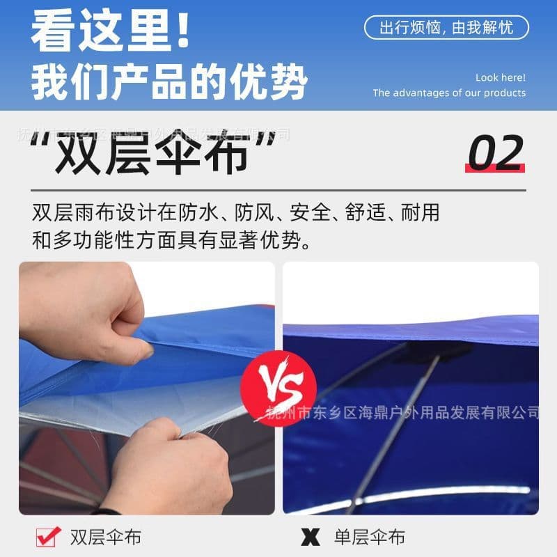 Motorcycle Umbrella Sunshade Thickened Extra Large Folding Rain Cover Electric Tricycle Sunscreen Rain Shelter Bracket