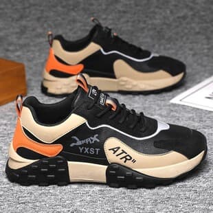 Soft Sole Comfortable Sports Men's Casual Hot Men's Shoes Trendy Running Shoes Lightweight Anti-Slip Breathable Men's Sports Shoes