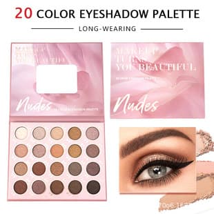 Cross-Border Makeup 20-Color Multi-Color Eyeshadow Palette Pearl Shimmer Matte Low Saturation Long-Lasting Eyeshadow 24-Color Eyeshadow Palette