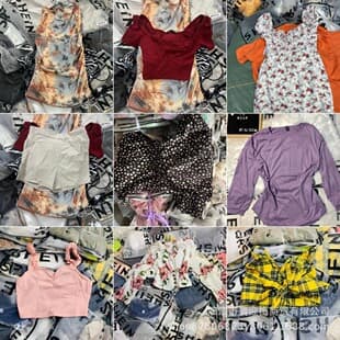SHEIN women's mixed styles summer hot girl top sexy dress short skirt camisole cross-border surplus stock