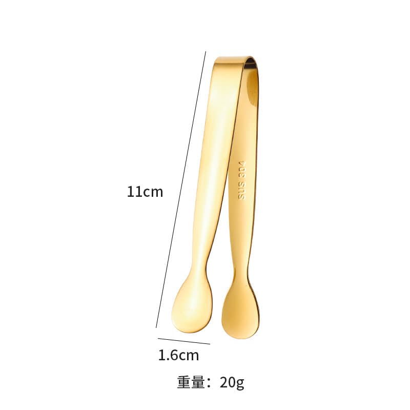 304 Stainless Steel Ice Tongs - Elegant Design, Household Small Tongs, Sugar Cube Tongs, Trendy Snack Tongs, Bar Ice Tongs Wholesale