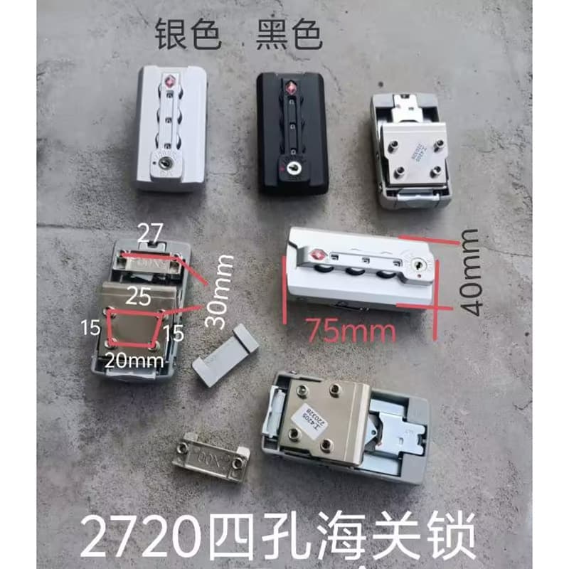 Trolley Luggage Aluminum Frame TSA Lock Luggage Anti-Theft Lock Box Parts Fixed Password Lock Replacement Key