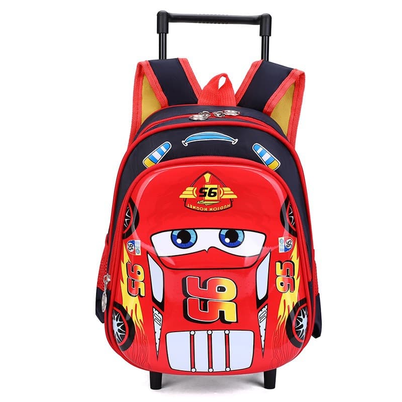 New Cross-border Children's Trolley Backpack Kindergarten 3D Hard Shell Large Capacity Shoulder Bag for Boys and Girls Elementary School Students