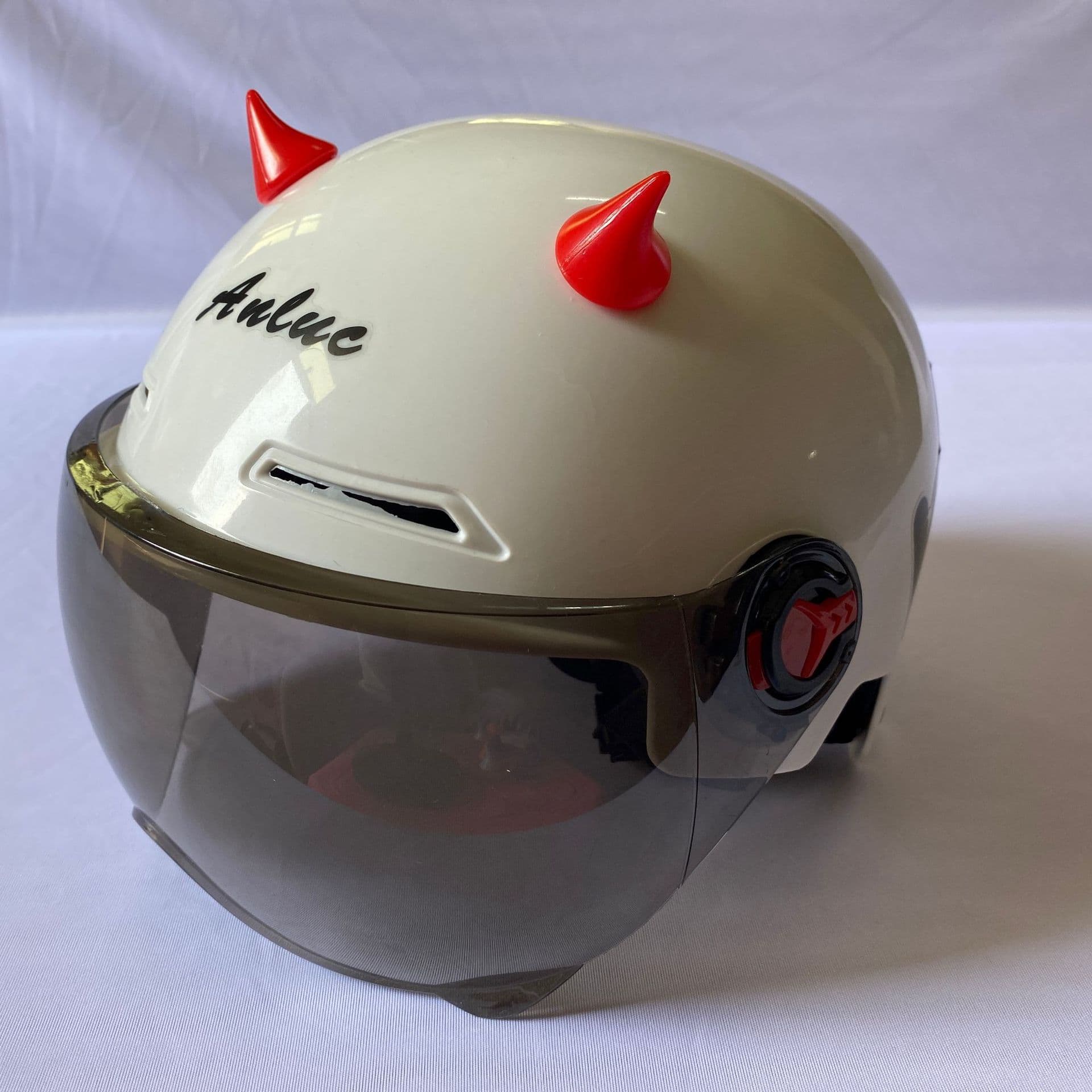 Small Bull Horn Helmet Decoration for Electric Scooter Sticker Ornament Unisex Personalized Decoration Motorcycle Light Modification Accessories