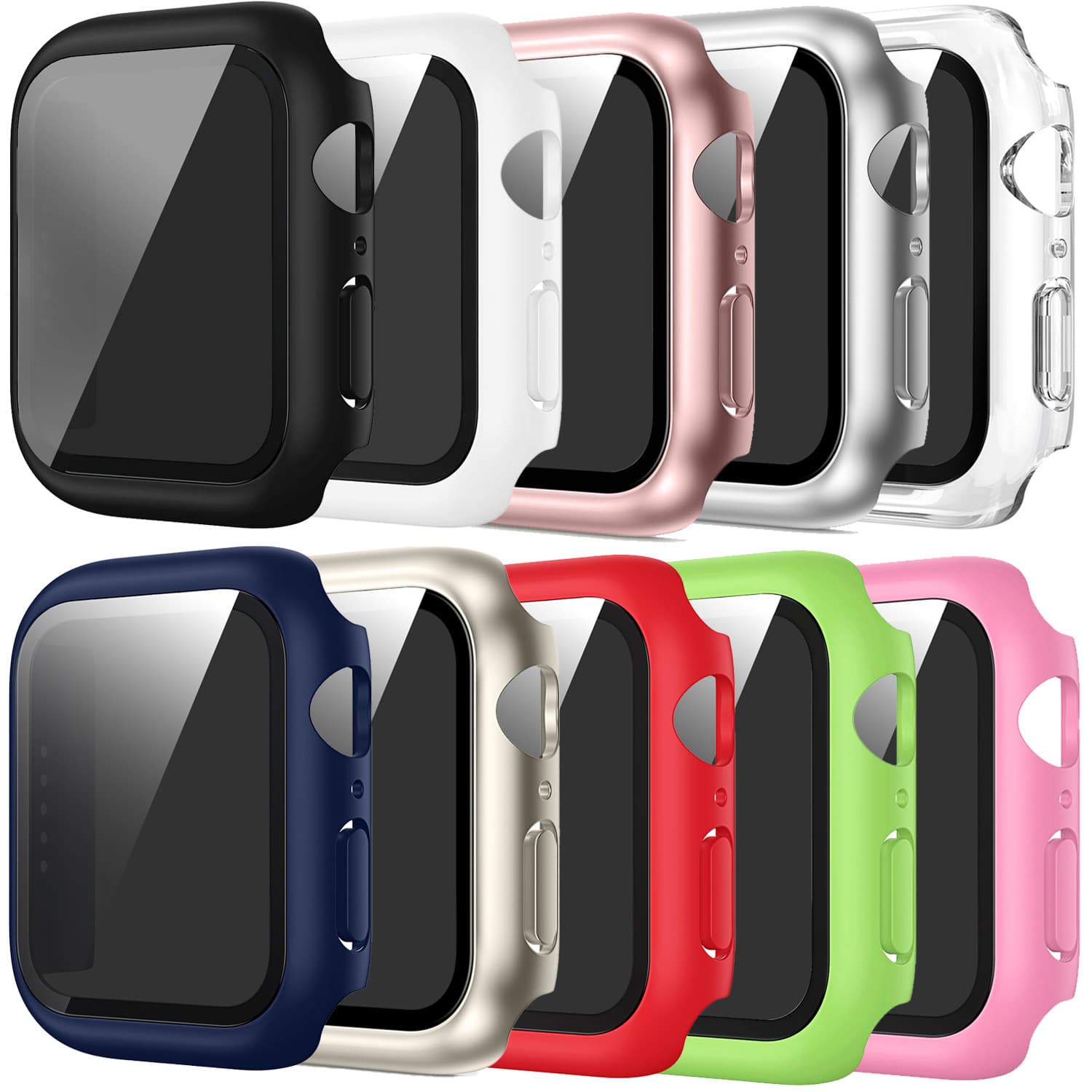Privacy Anti-Spy PC Full Coverage Case for Apple Watch S9/8/7 and iWatch 6/5/4, 45MM Size
