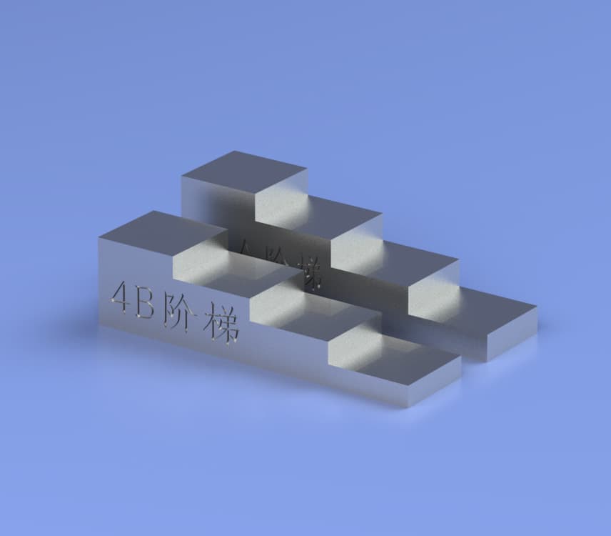 Thickness step test block, non-destructive testing, ultrasonic pulse-echo thickness measurement method