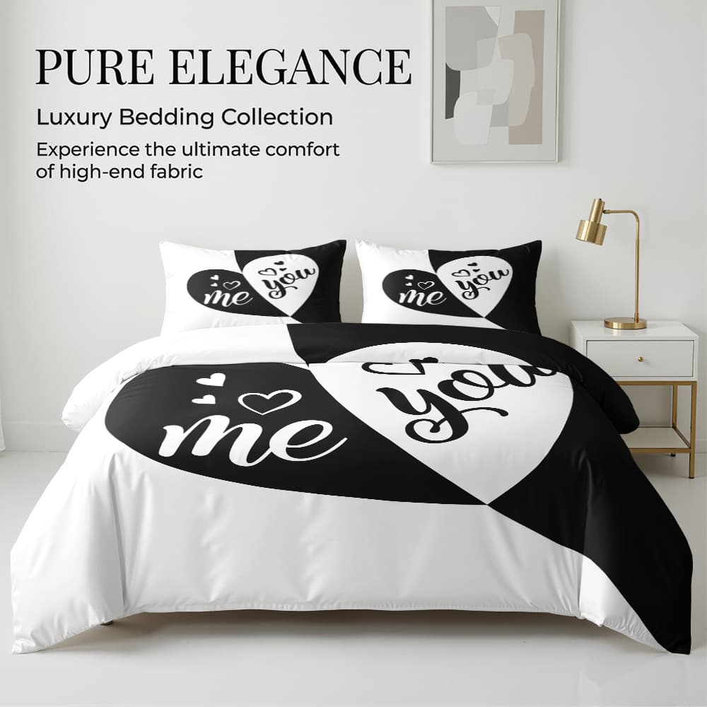 Cross-border Brushed Duvet Cover 3-Piece Set, Duvet Cover, Polyester Duvet Cover, Bedding Set, Home Textile 4-Piece Set, Summer