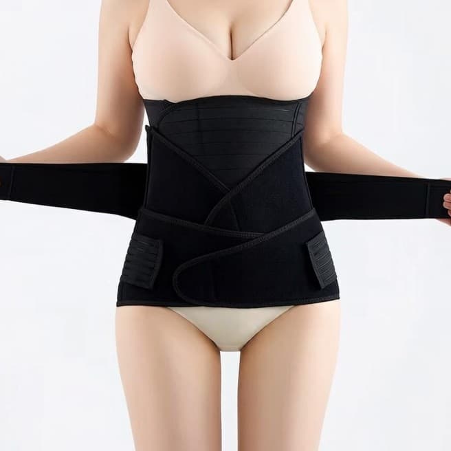 Postpartum Tummy Wrap Waist Trainer for C-Section and Natural Birth, Large Size Slimming Belt, Thin Style for Summer and Autumn