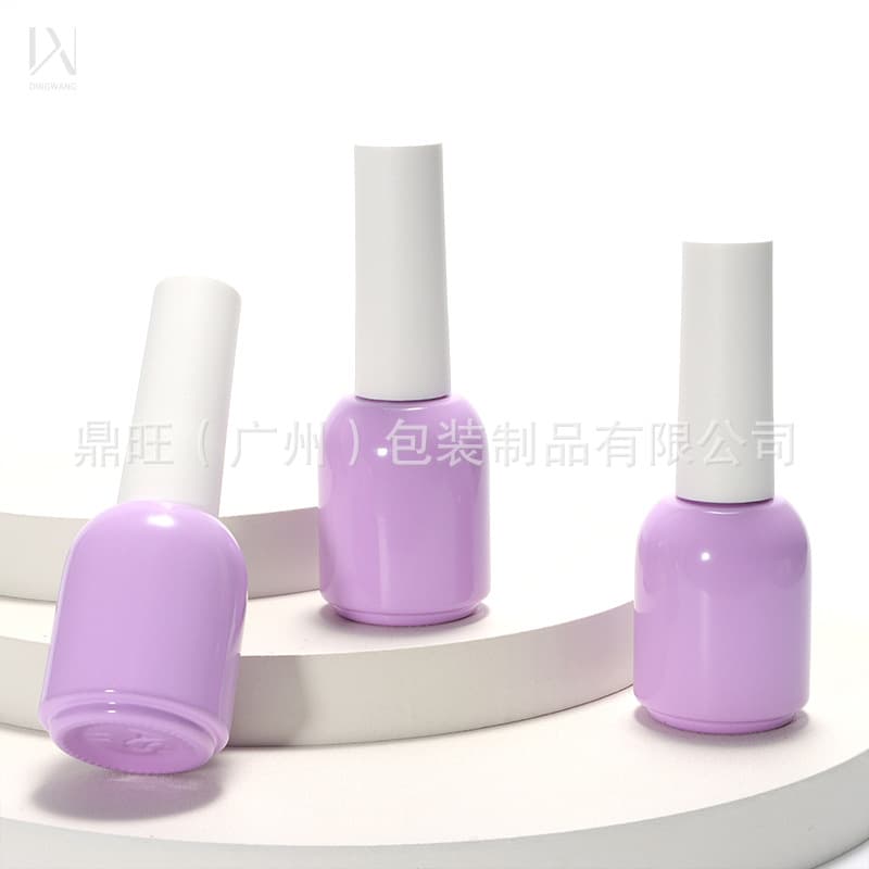 Factory Supply 12ml Gel Polish Bottle Light-Resistant Nail Polish Bottle 12ml Nail Art Glass Refillable Bottle