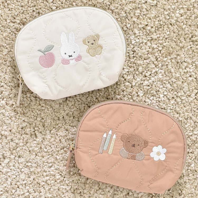 Japanese Miffy Bear Makeup Pouch Embroidered Cartoon Pattern Tissue Bag Girl Handheld Coin Purse