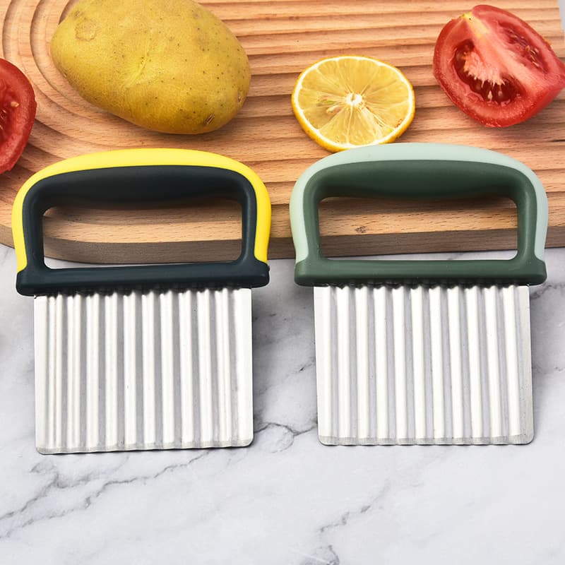 Wave Blade Kitchen Potato Cutter, French Fry and Vegetable Slicer, Decorative Fry Cutter