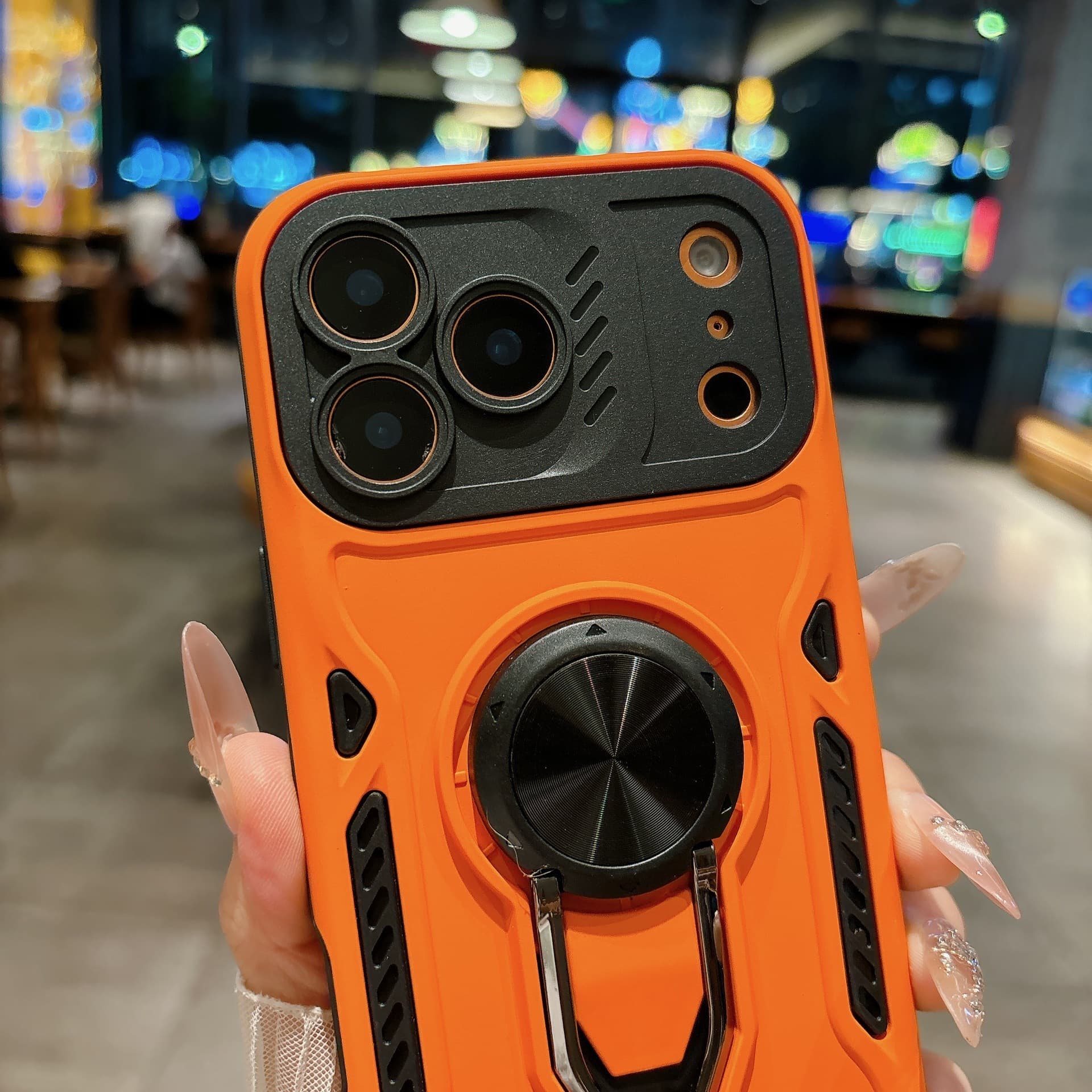 Compatible with Apple iPhone 17 Pro Military-Grade Shockproof Case 16/15PM Ring Rotating Bracket Full Coverage Protection