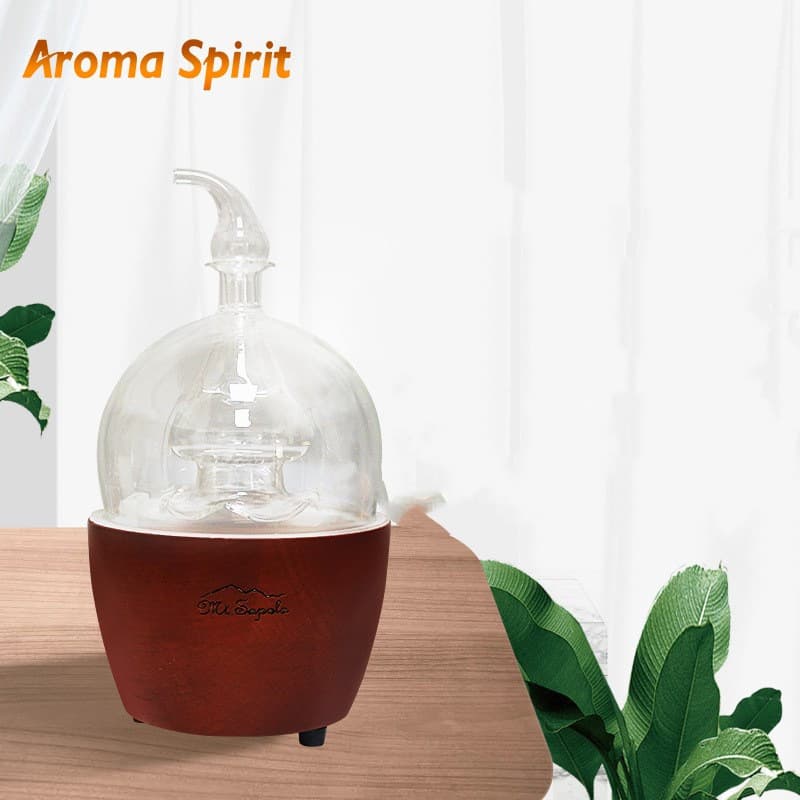 Glass aromatherapy machine, humidifier, colorful lamp, silent aromatherapy sprayer, household essential oil diffuser, waterless aroma diffuser