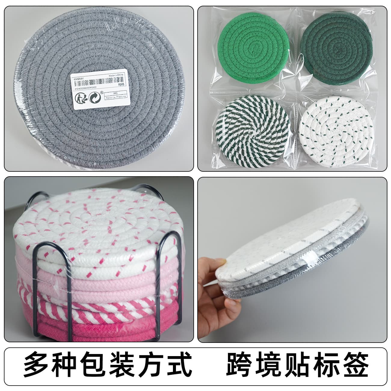 Nordic Ins Style Cotton Rope Placemat, Casserole Mat, Heat-Resistant Pot Holder, Round Thick Woven Table Mat, Insulation Pad