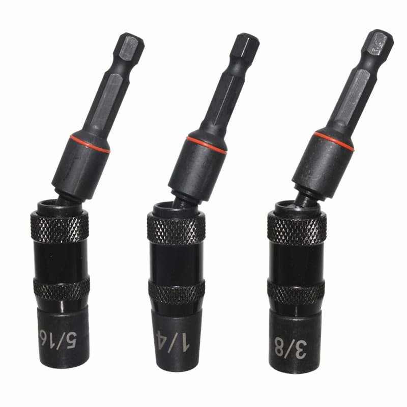 1/4 3/8 5/16 Universal Socket Swivel Extension Rod Strong Magnetic Hex Shank Extension Rod Hex Key Strong Magnetic Socket