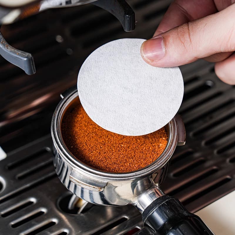 Round powder bowl coffee filter paper coffee machine handle special 51/53/58mm Moka pot storage extraction