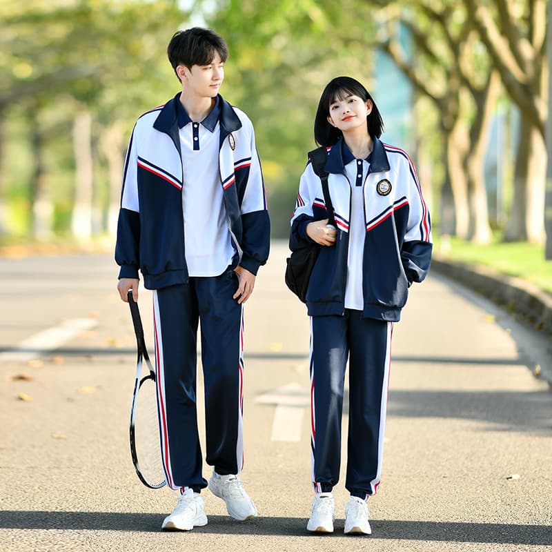 New Autumn Class Uniform Three-Piece Set for Middle and High School Students, Casual Sports Wear, College Style School Uniform Set