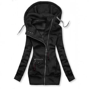 2023 Fall/Winter New Women's Hoodie with Drawstring Pockets, Slimming Fashion Stock Coat