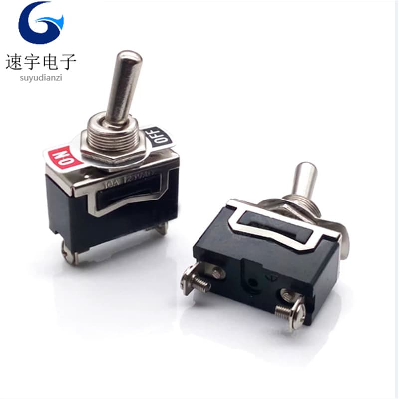 Toggle Switch KN3-101 2-Position Silver Contact Copper Pin Rocker Toggle Switch for Automotive Modification