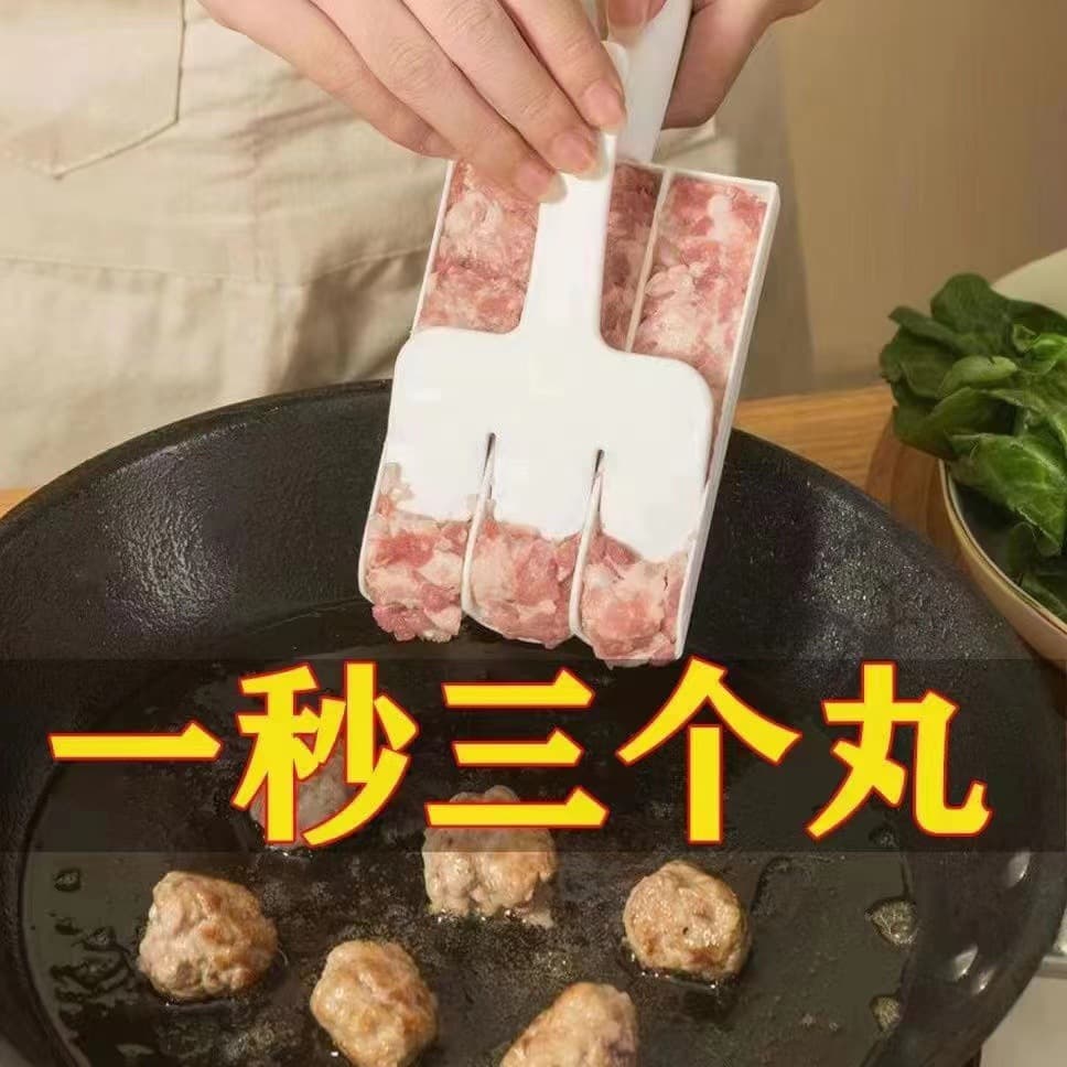 Meatball Maker 3-in-1 4-in-1 Home Meatball Tool for Frying, Shrimp Paste, Fish Balls, Pressing Meatballs, Kitchen Gadget